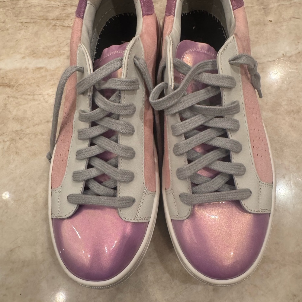 P448 Suede and Metallic Sneakers